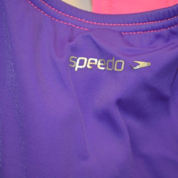 Speedo Girls Size 12 One Piece Bathing Swim Suit - Picture 3 of 9